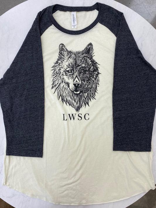 LWSC White Wolf Logo Raglan