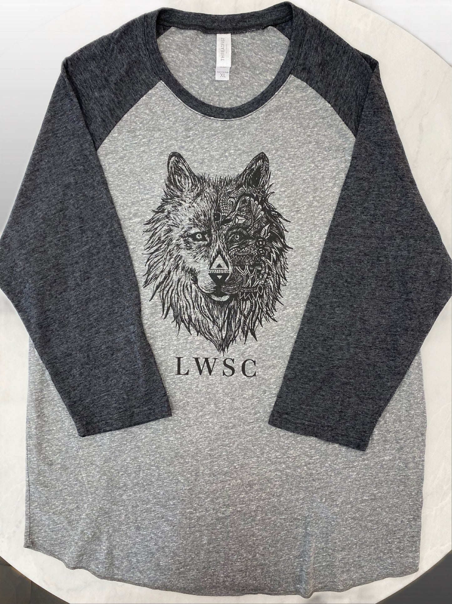 LWSC Grey Wolf Logo Raglan